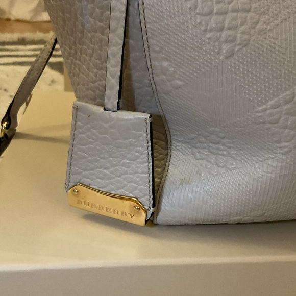 AUTHENTIC BURBERRY MEDIUM CANTERBURY TOTE BAG IN LIGHT GRAYISH TAUPE - Picture 2 of 14